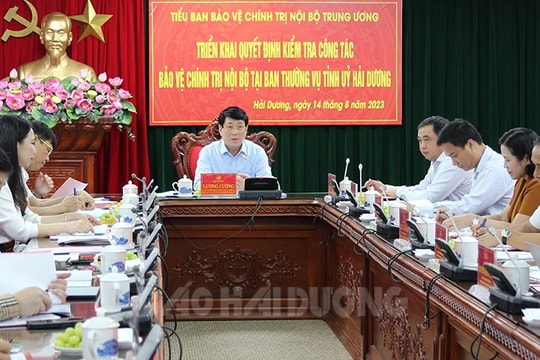 [Audio] Kiểm tra công tác bảo vệ chính trị nội bộ tại Hải Dương